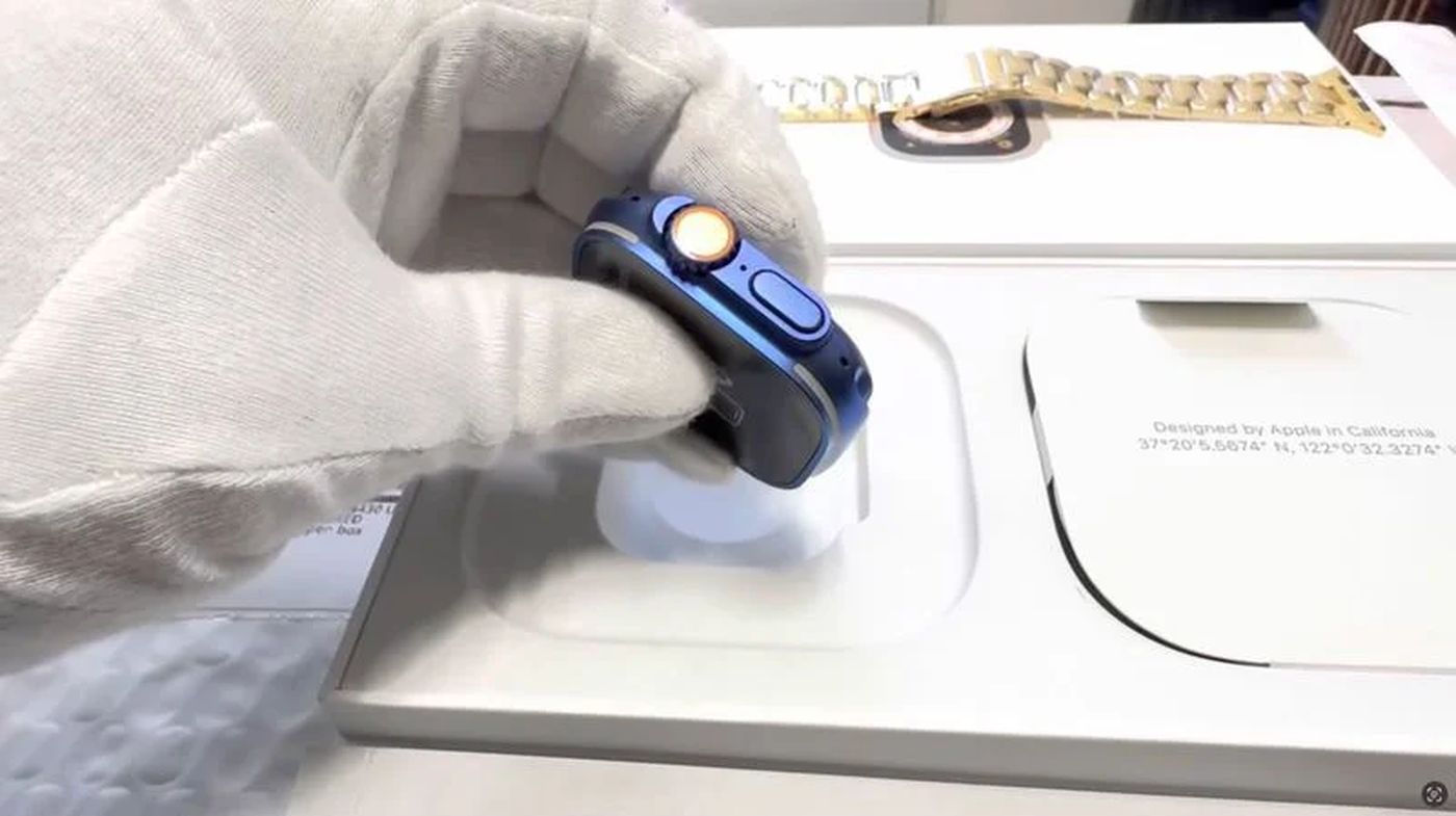 Apple Watch ultra anodisé bleu