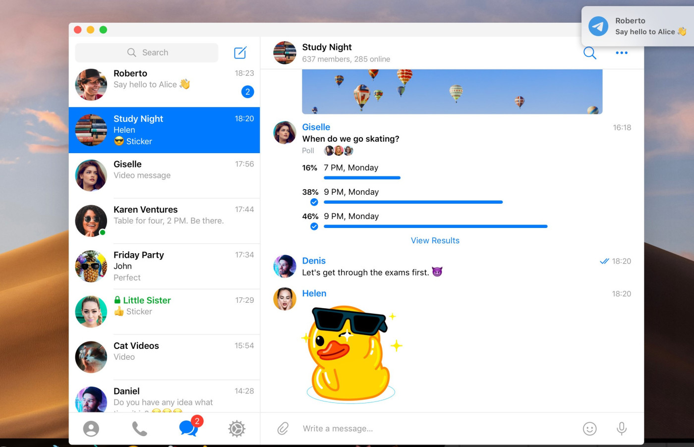 Telegram Application Mac