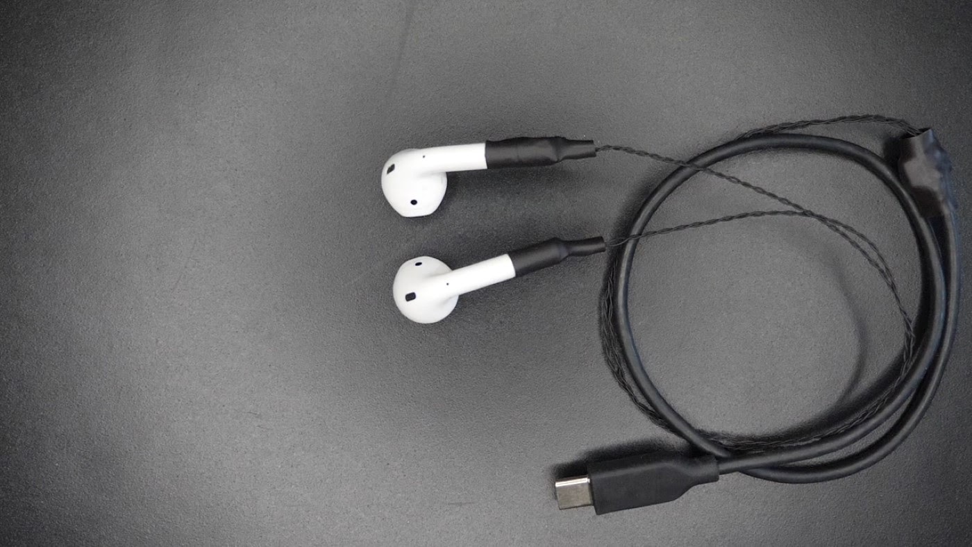 It creates wired AirPods with a USB-C connector