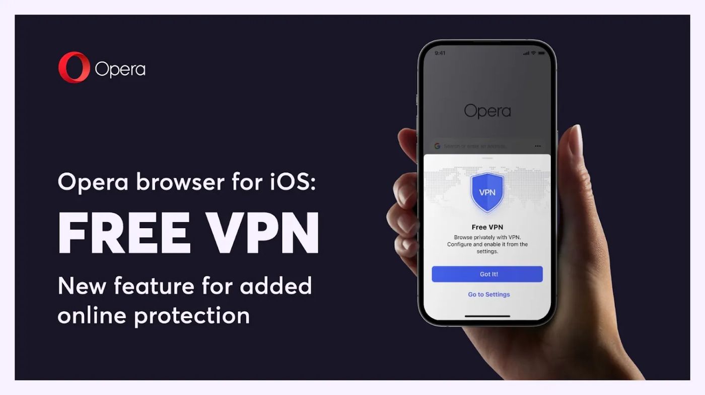 Opera free VPN iOS