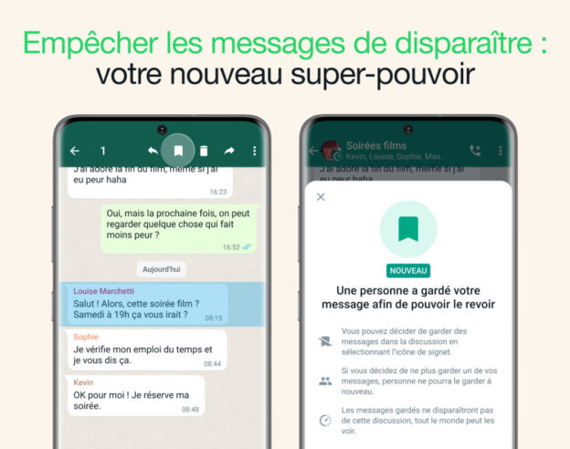 WhatsApp Enregistrer Message Ephemere