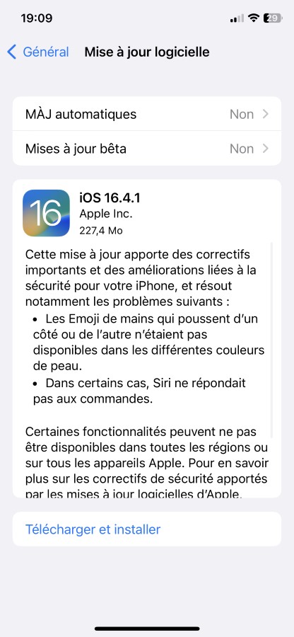 iOS 16.4.1 Disponible