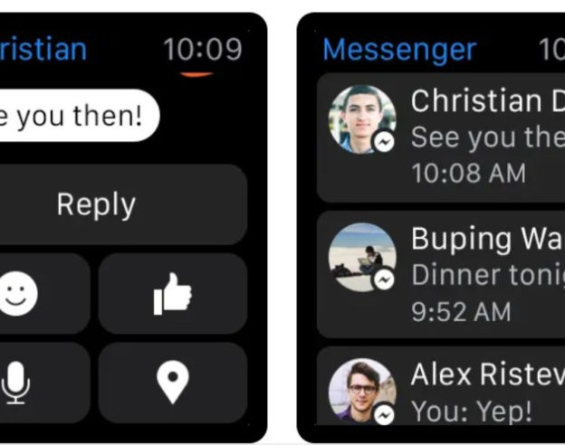 Facebook Messenger Application Apple Watch
