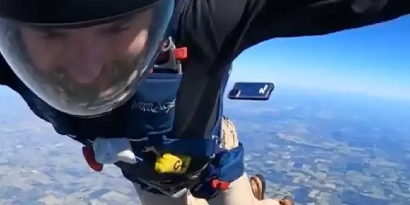 iPhone parachutiste