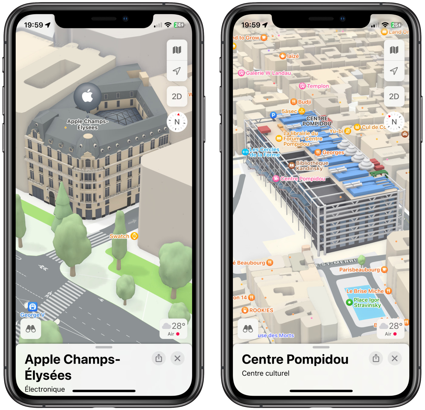 Apple Maps: the detailed 3D experience improves in Paris