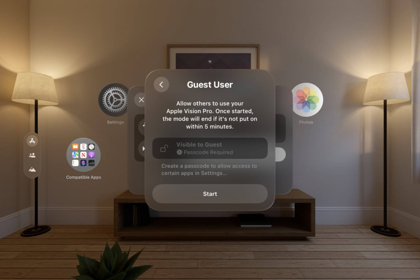 Apple Vision Pro: guest and travel modes are revealed