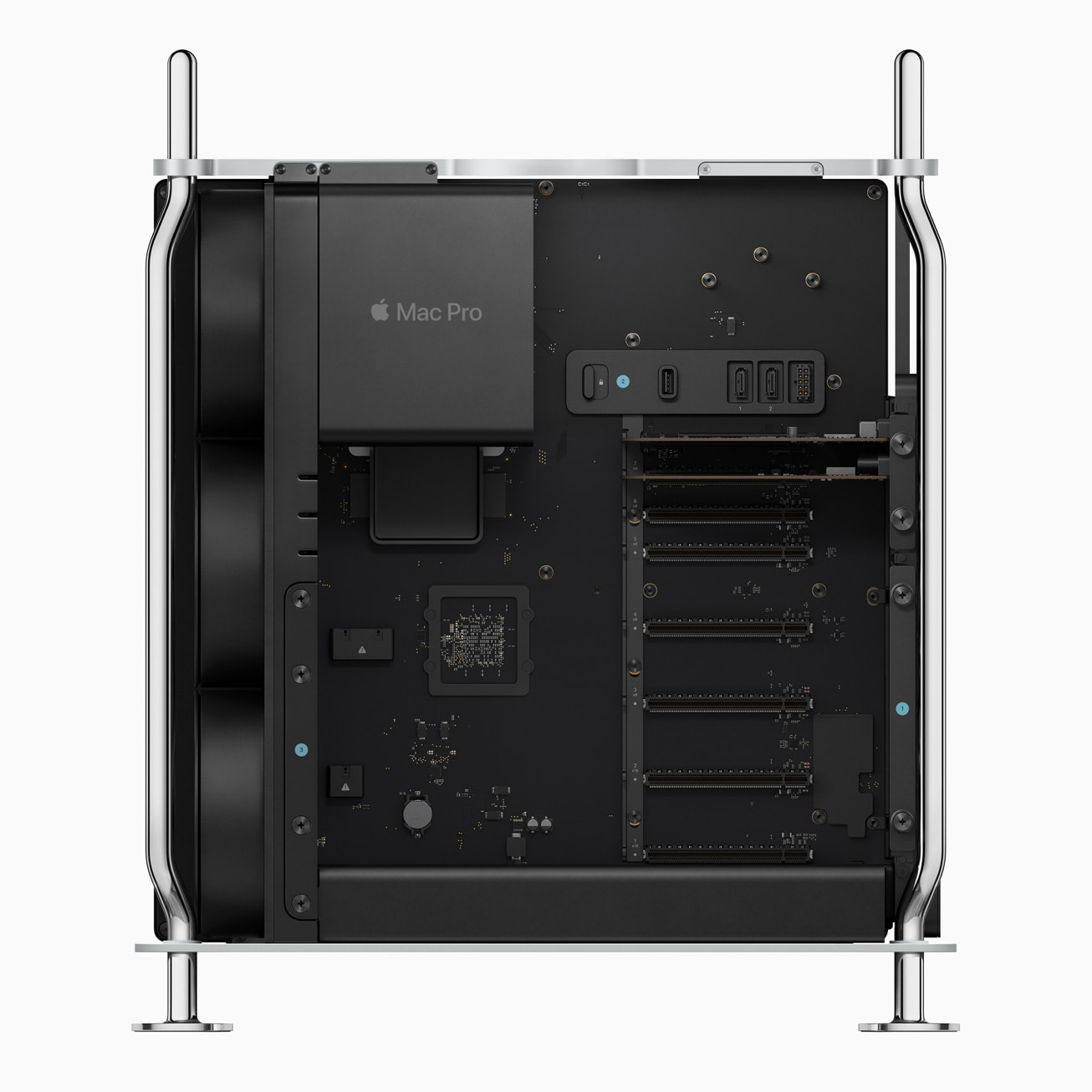 Mac Pro 2023 M2 Ultra Interieur Ports PCI Express