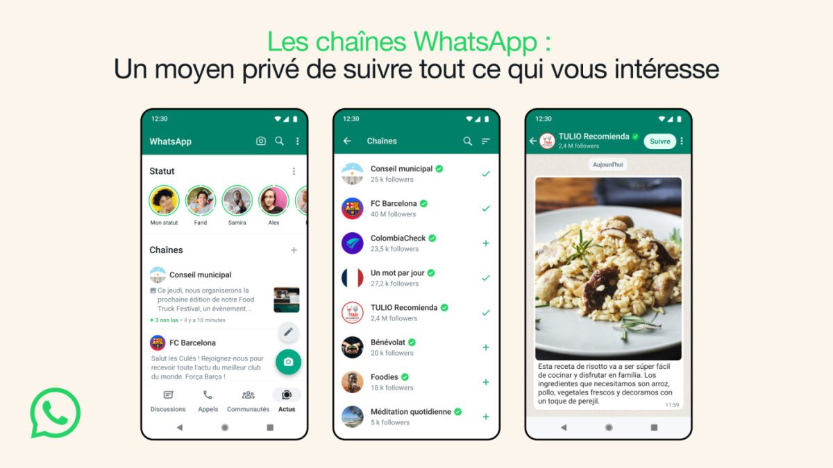 WhatsApp Chaines