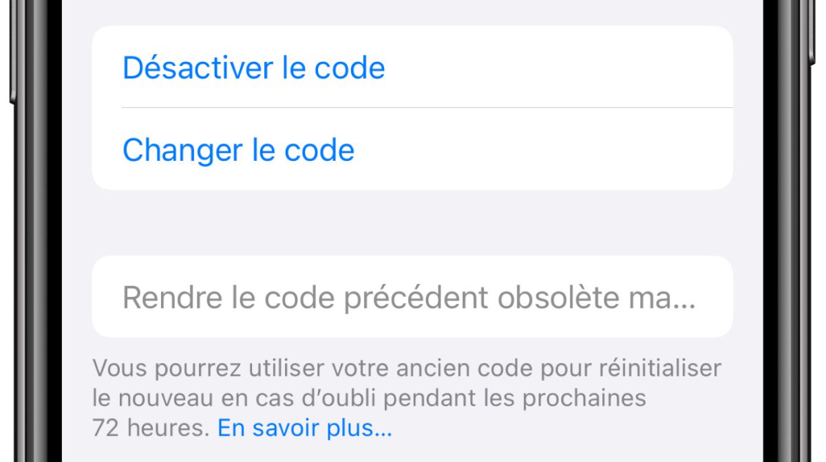 iOS 17 Ancien Code 72 Heures