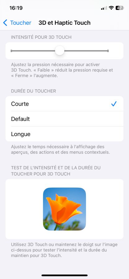 iOS 17 Beta Haptic Touch Vitesse
