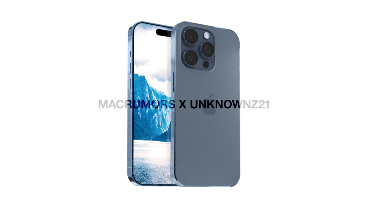Rendu iPhone 15 Pro Bleu 2