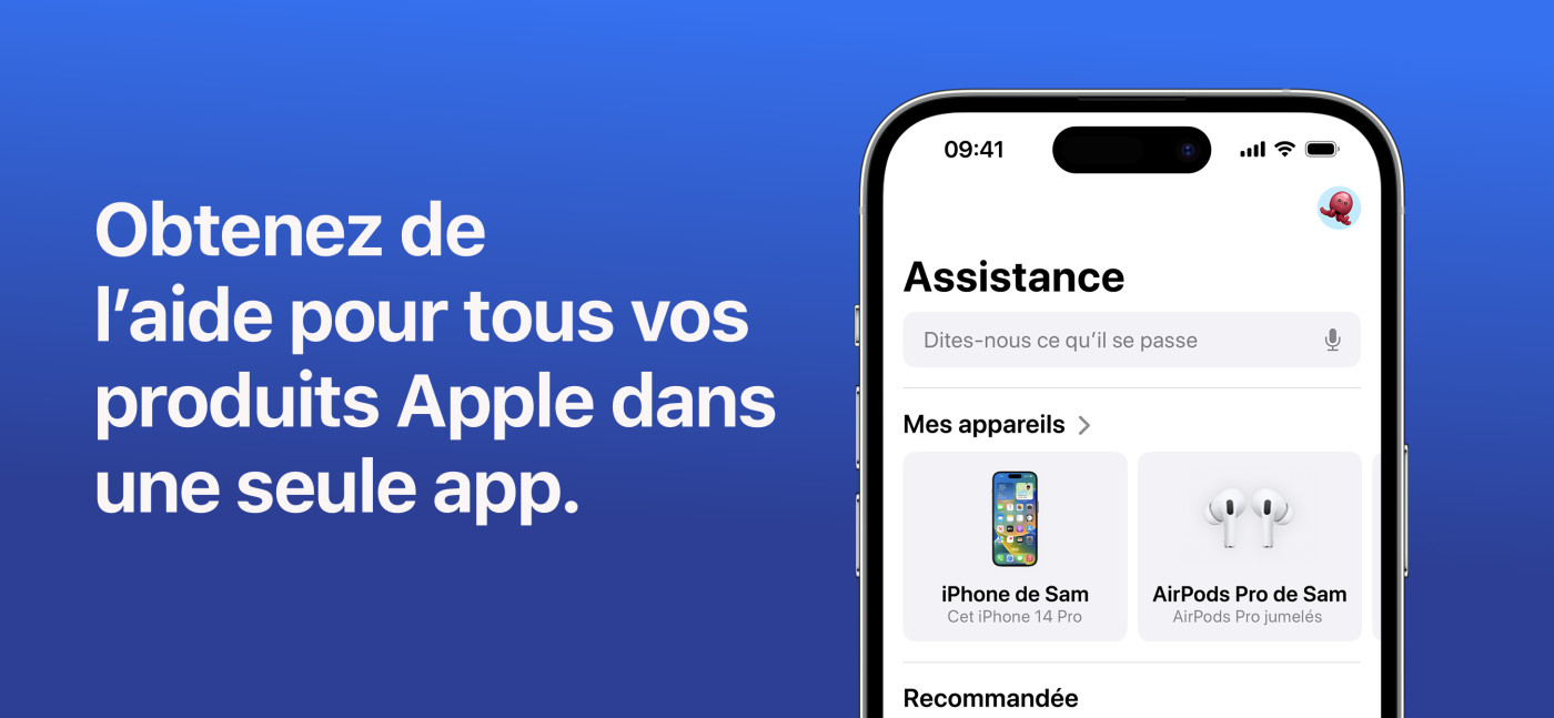 L’app Assistance Apple ajoute des informations sur les lieux à proximité