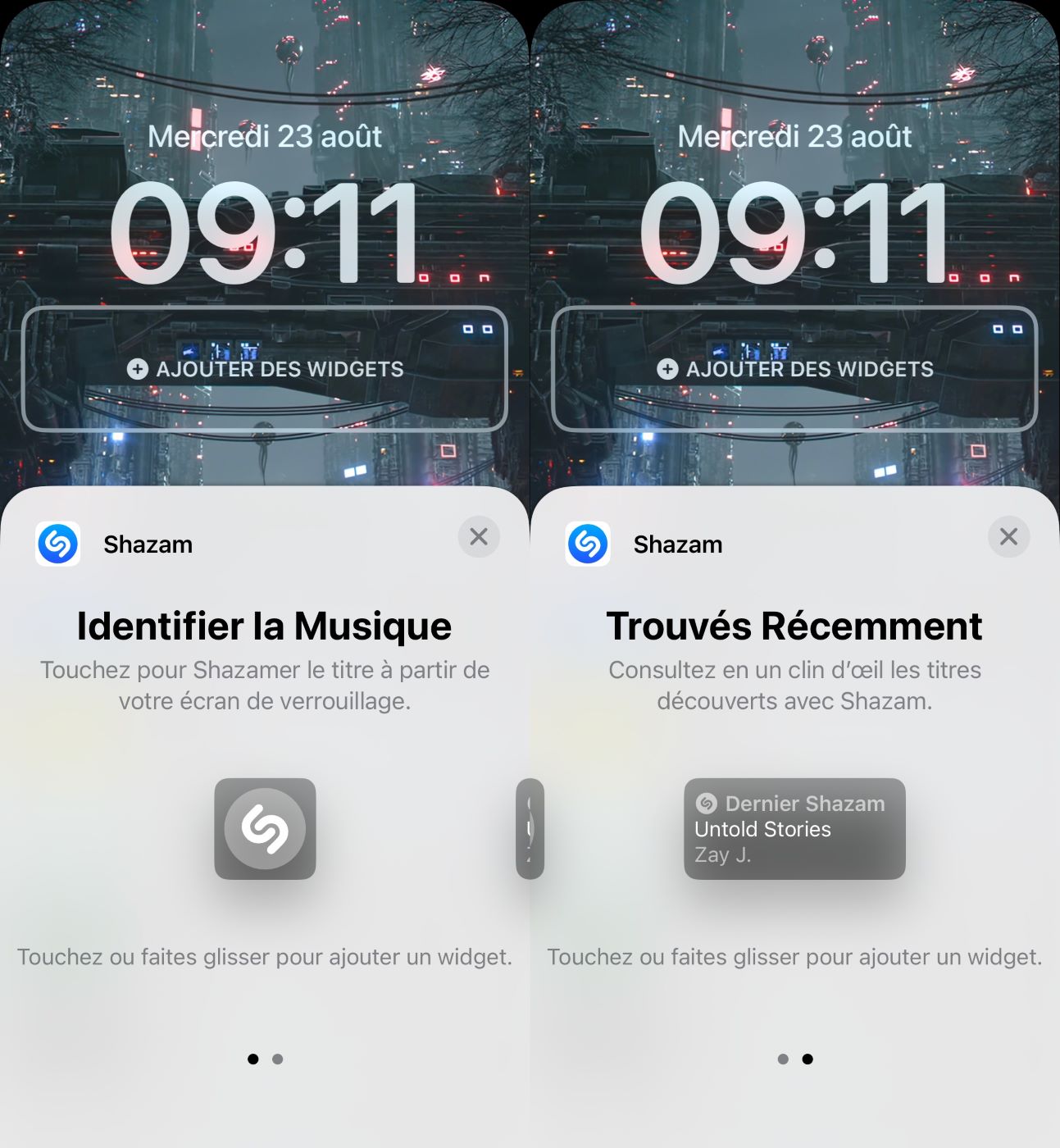 Shazam ajoute deux widgets sur l’écran verrouillé de l’iPhone