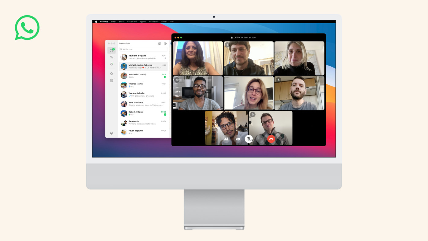 WhatsApp Application Mac Appels Groupe