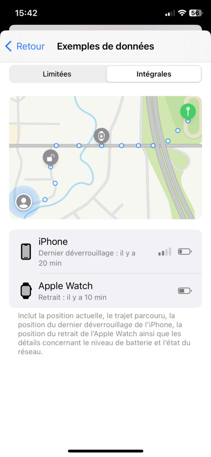 iOS 17 Beta 5 Exemple Fonction Accompagnement Check In
