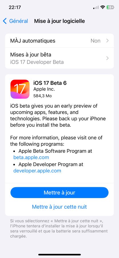 iOS 17 Beta 6 Disponible