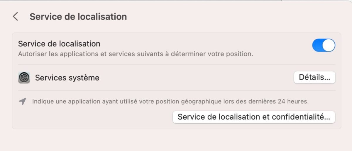 macOS 13.5 Services de Localisation Bug