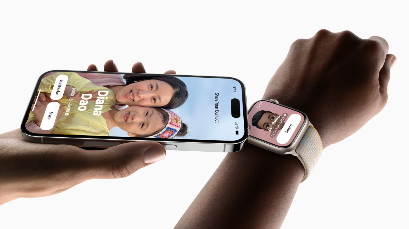 watchOS 10.1 bêta ajoute NameDrop et prépare Double Tap sur l’Apple Watch
