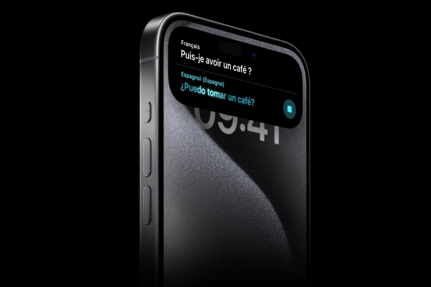 iPhone 15 Pro Bouton Action Traduire