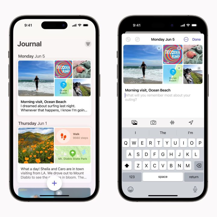 Application Journal iOS 17