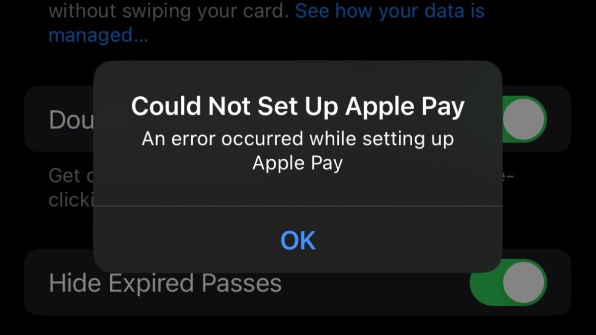 Message Erreur Impossible Configurer Apple Pay