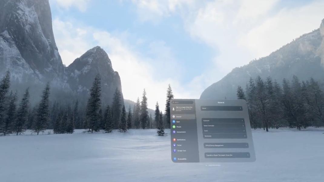 Apple Vision Pro Yosemite