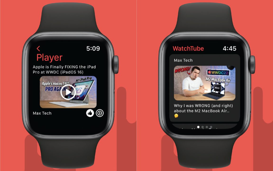 WatchTube Application Apple Watch
