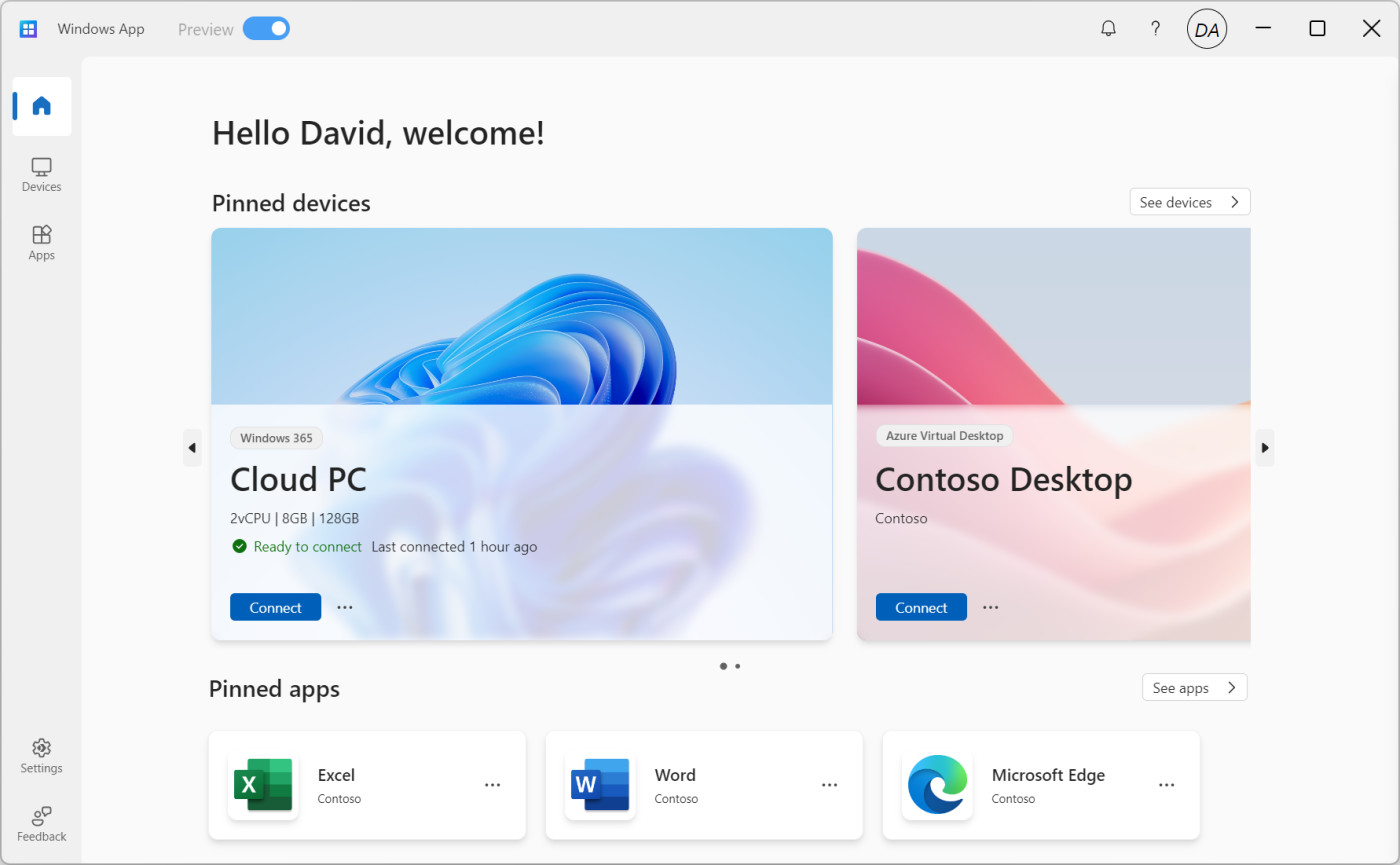 Windows App PC Windows Cloud