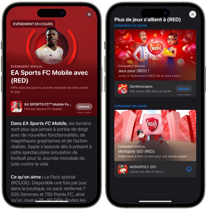 App Store Jeux RED Lutte Sida 2023
