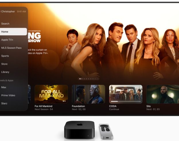 Application Apple TV Barre Laterale Navigation tvOS 17.2