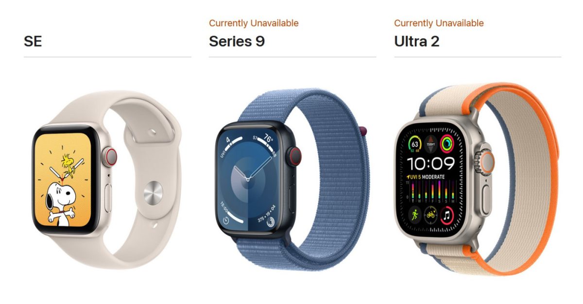 Retrait Vente Apple Watch Series 9 et Ultra 2 États-Unis