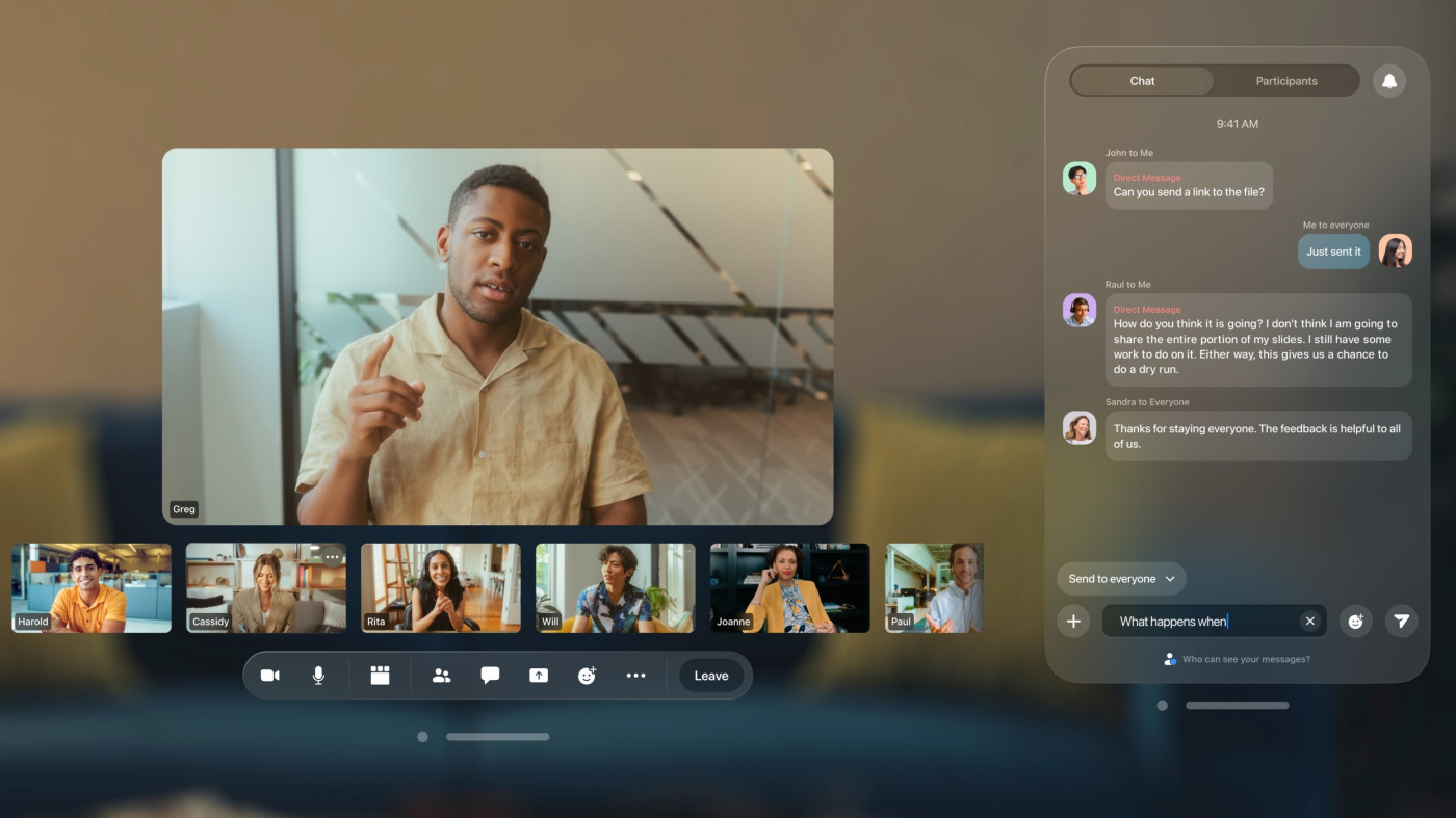 Application Zoom Vision Pro