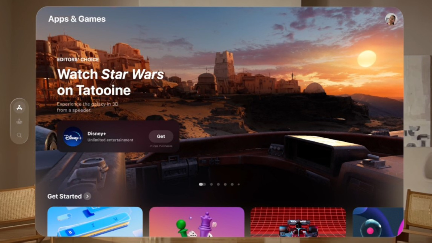 Disney Plus Application Apple Vision Pro