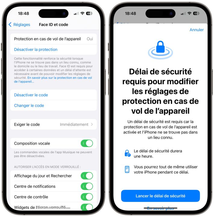 iOS 17.3 iPhone Protection En Cas De Vol De Appareil 2