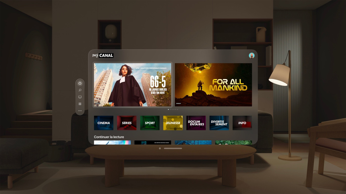 myCanal Application Vision Pro