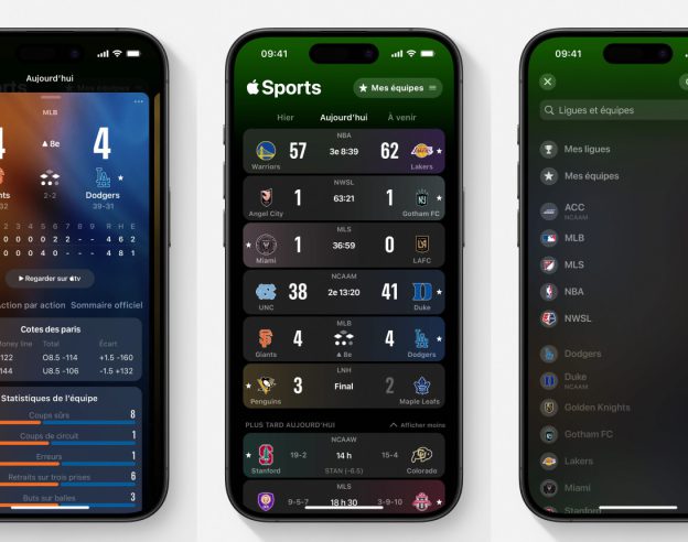 Image L’app Apple Sports se focalise sur la simplicité, dit Apple
