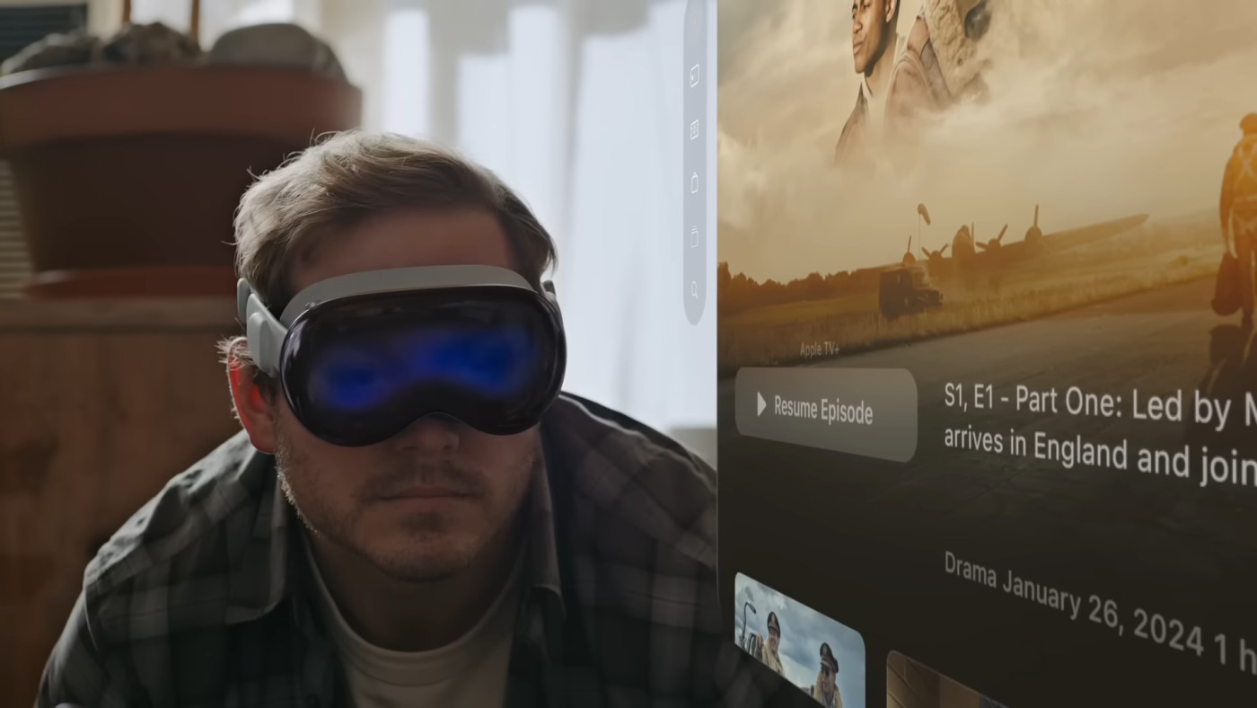 Apple Vision Pro Homme Publicite