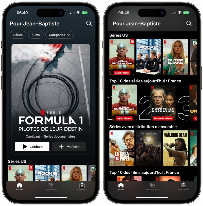 Netflix Application iPhone