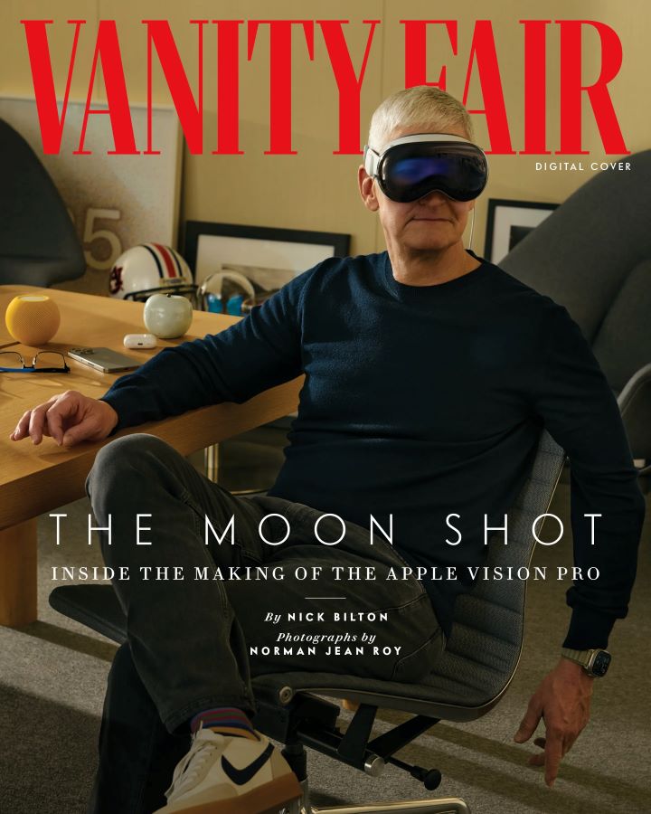 Tim Cook Apple Vision Pro Couverture Vanity Fair