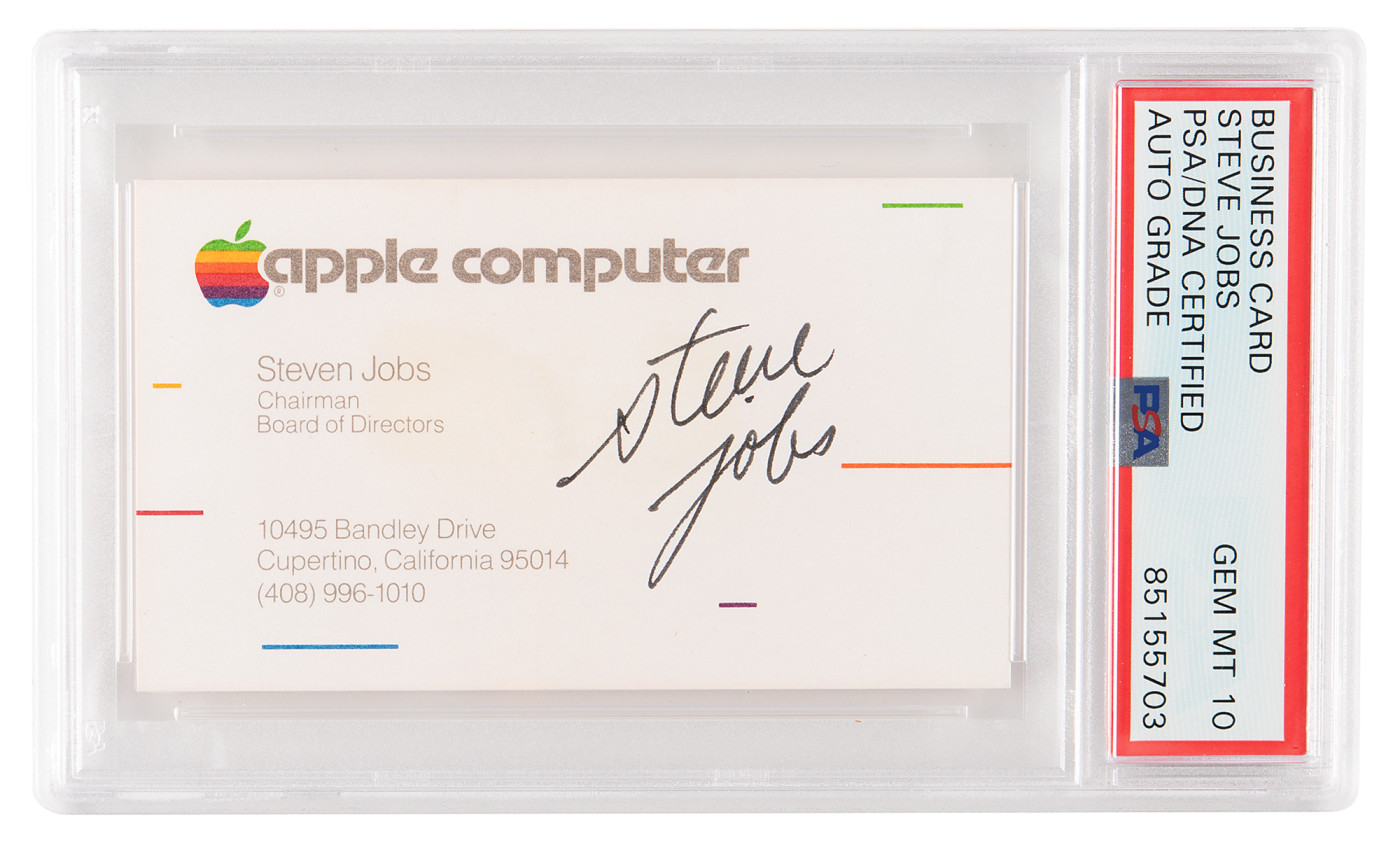 Carte Visite Steve Jobs Signee Encheres