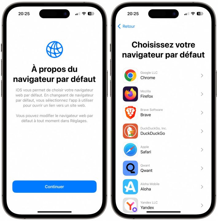 Choix Navigateur Internet Par Defaut iOS 17.4