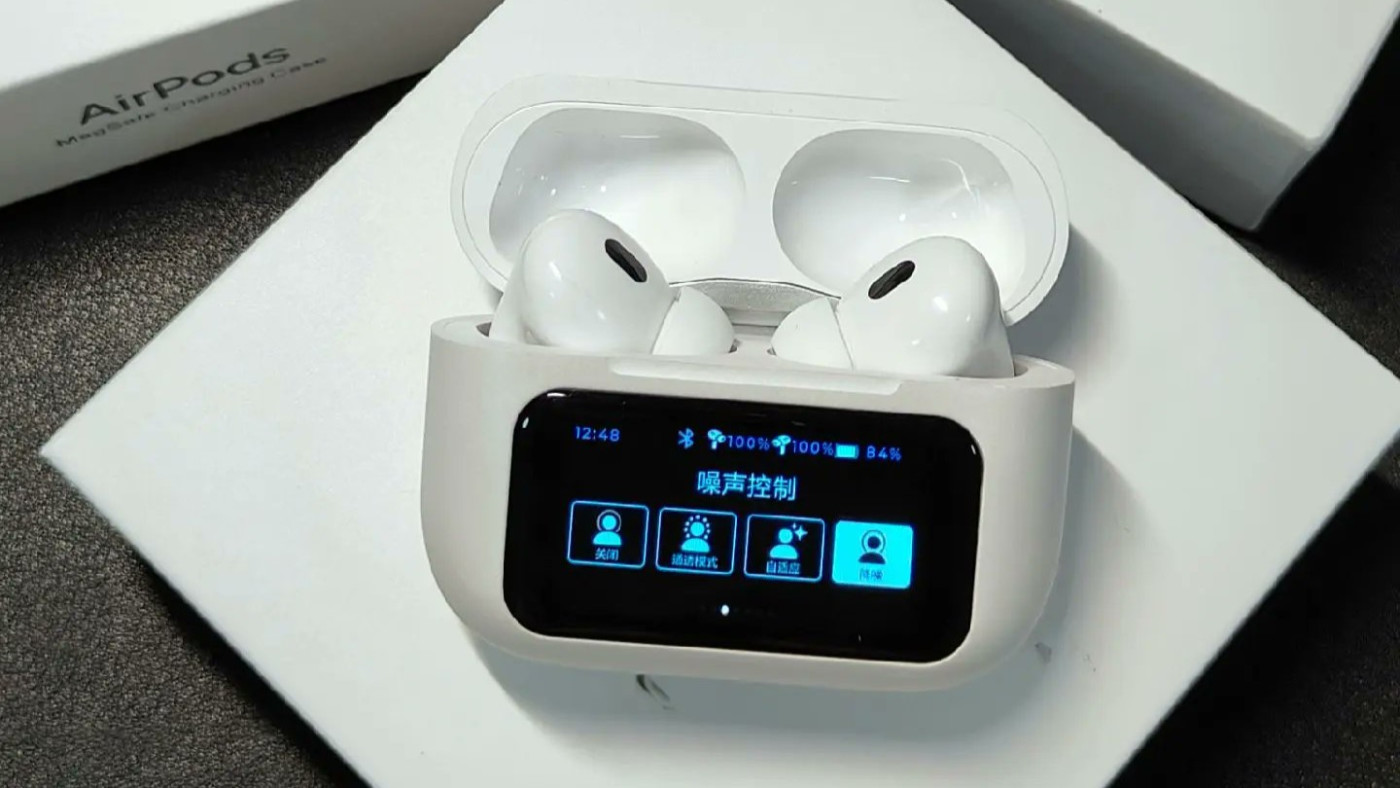 Faux AirPods Boitier Ecran