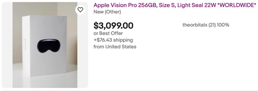 Apple Vision Pro Ebay