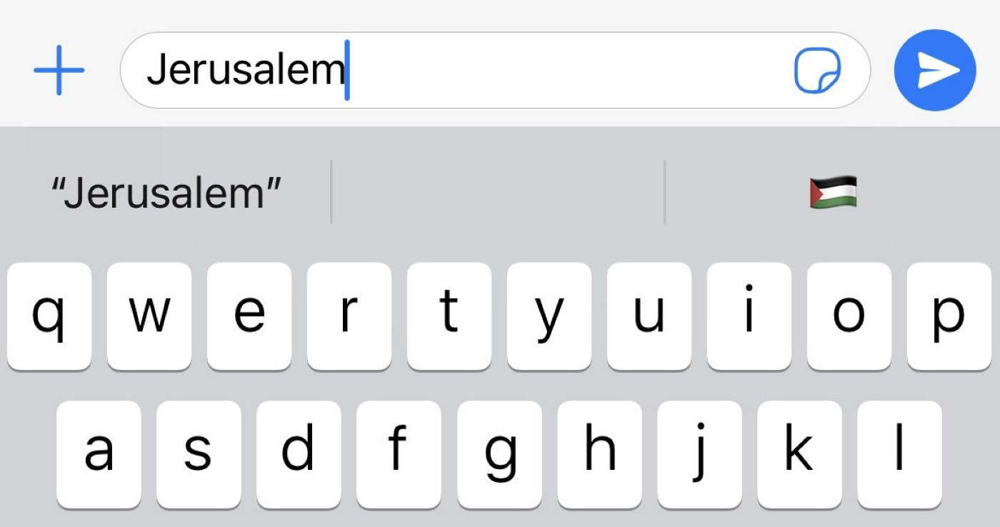 iOS Bug Drapeau Palestien Jerusalem