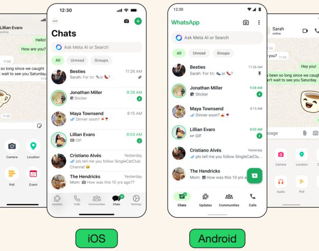 WhatsApp Nouvelle Interface Application iPhone Android