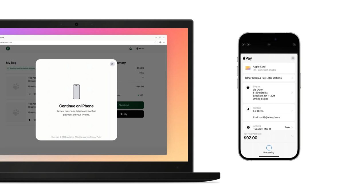 Apple Pay En Ligne Web PC Scanner Code iPhone iOS 18 2