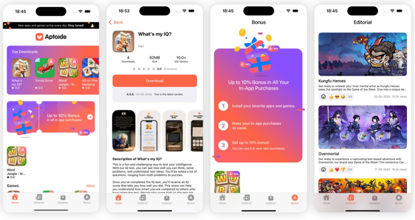 Aptoide Application iPhone