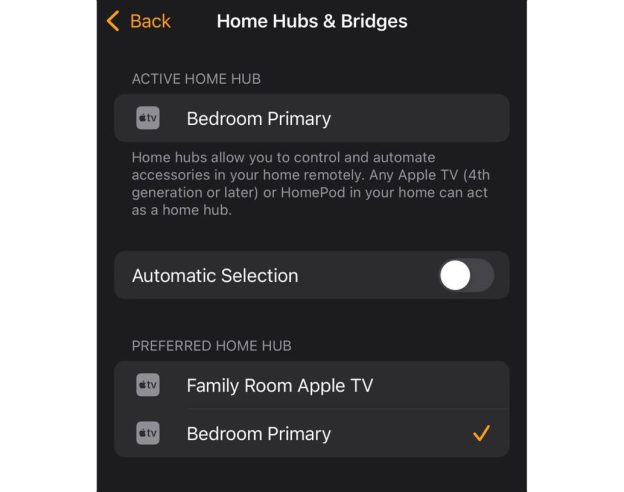 Image iOS 18 : HomeKit permet désormais de choisir quel appareil fait office de Home Hub actif