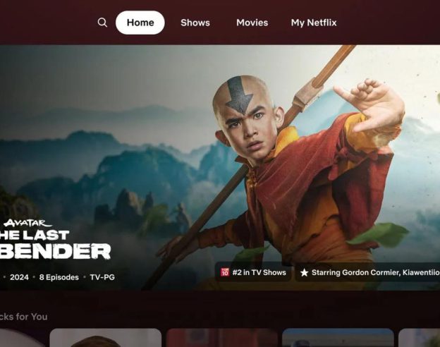 Netflix nouveau menu app TV