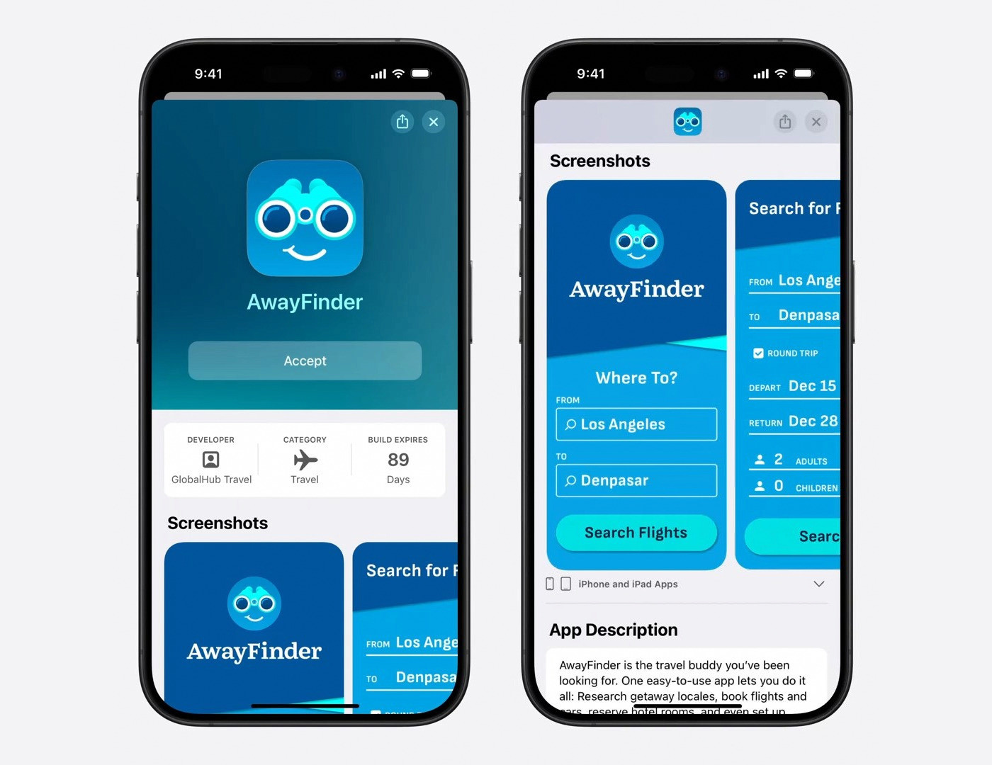 TestFlight Nouvelle Interface